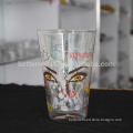 Hand Painted Girl image Pattern Glass Tumbler